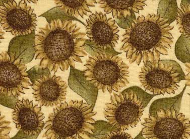 Pumpkin Spice Sunflower fabric